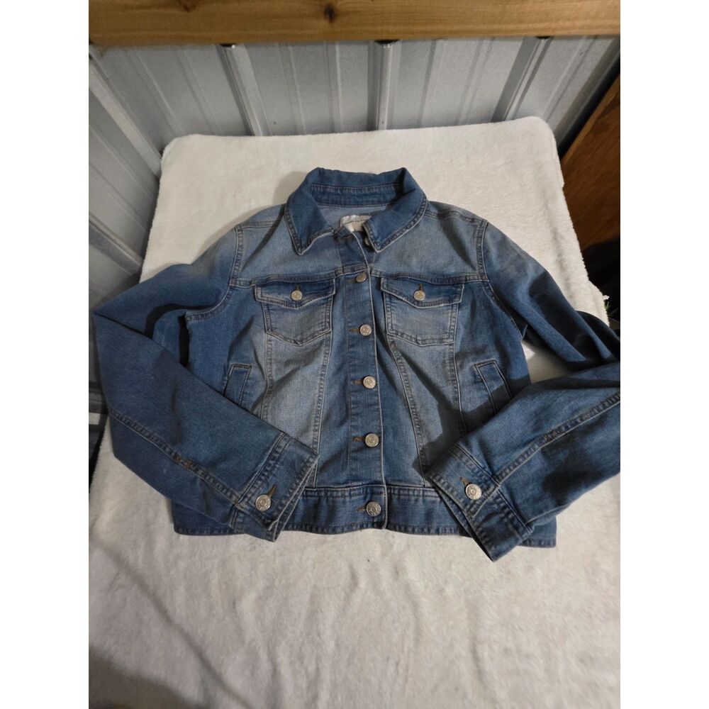 Celebrity Pink Fitted Blue Denim Jean Jacket Y2K